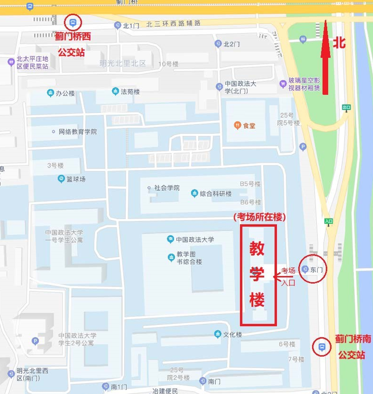 考点地址及考场示意图