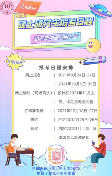 2022年硕士研究生报考日程安排